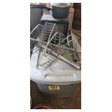 Shower Caddy and Tote of Clothes