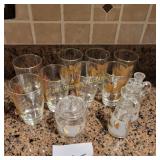 Vintage Gold Leaf Glasses