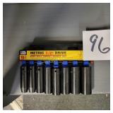 Metric 1/2 Drive Deep Well Impact Socket Set