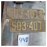 1932 License Plates