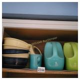 Large Disk Fiesta Pitchers (3), Fiesta Bowls