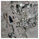 Assortment of Stainless Flatware and Serving