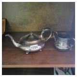Vintage Silver Plate Tea Pot,  Mug