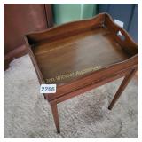 MCM Mahogany Butler Tray End Table