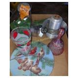 Cardinal Plate, Strawberry Glass