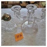 Vtg Candle Holder, Syrup Container