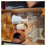 Vtg Amber Glassware