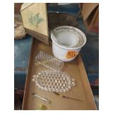 Vtg Cube Glass, Lamp Shade