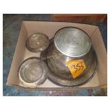 Silver Style Bowl and Coasters