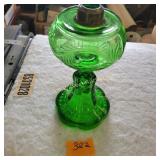 Pretty Green  Oil Lamp Base
