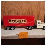 Vtg Structo Van Line Pressed Steel Toy Truck