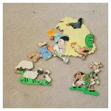 Vtg Dolly Toy "Little Boy Blue" Scene Pin Ups