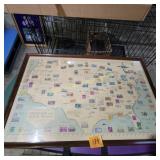 Stamp Map of the United States