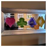 Mirror with Card Suit Dishes