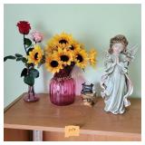Angel Figurine, Flowers, Minnie Mouse