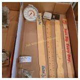 Tea Ball, Advert Paint Sticks, Tape Measures