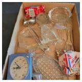 Vtg Glass, Shredder,Ice Cream Scoop