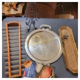 Hammered Alum Tray,  Mirror Decor