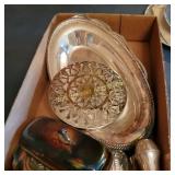 Platter, S/P, Butter Dish Silver Plate