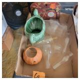 Oil Lamp Chimneys, Planters