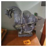 Vtg Blue Tang Dynasty Inspired Glazed Horse