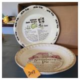 Recipe Pie Plates, Watkins