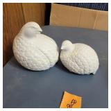 Vtg Homco White Porcelain Quail Figurine
