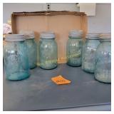 Blue Ball Jars with Zinc Lids