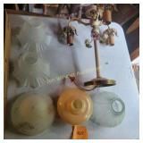 Vtg Lamp Shades, Light Fixture