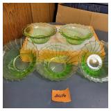 Jeannette Sierra Pinwheel Green Depression Cereal