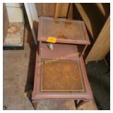 Vtg Step Inlaid End Table