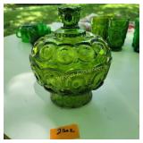 L.E. Smith Glass Co Moon/Star Covered Dish