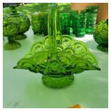 L.E. Smith Glass Co. Moon/Star Basket