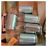 High Ball Glasses with Lusterware Silver Fade