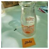 Sunshine Dairy, Proucah, Ky Milk Bottle