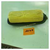 Vtg Butter Dish with cork on end
