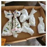 Vtg Cat Figurines