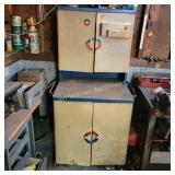 Vtg Metal Step Back Cabinet with Drawers on the