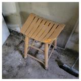Slatted Wood Stool