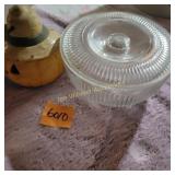 Vtg Covered Dish, Pumpkin,
