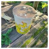Funky retro Garbage Can, Mid Century