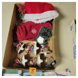 Christmas Stocking Holders, Hat, Cards, Candles