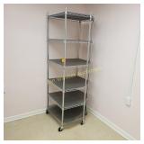 Chrome Corner shelf unit on wheels