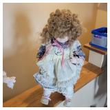 Vtg Porcelian Doll