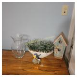 Waterless Plant, Bird House, Bird Figurine