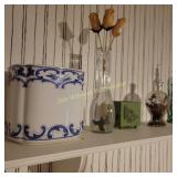 Planter, Bottles. Churb,