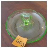 Vtg Green Candy Dish