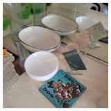 Snack Plates, Bowls, Mirror
