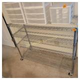 4 Shelf Chrome Rack on Wheels