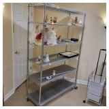 Chrome Shelf on Wheels